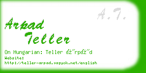 arpad teller business card